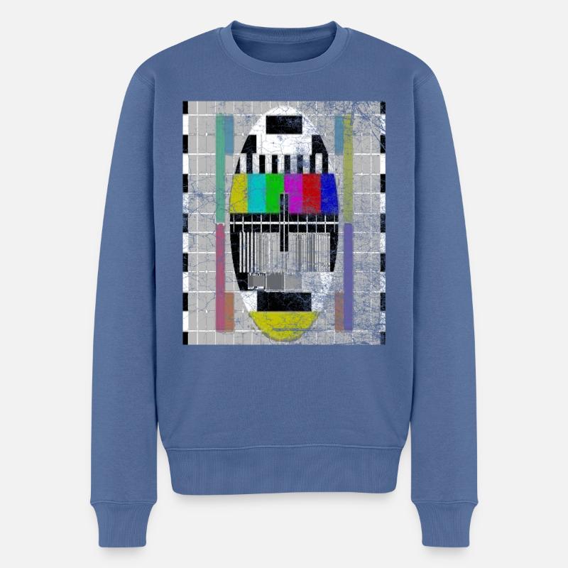 testbild bright - Männer Premium Bio Pullover - Taubenblau