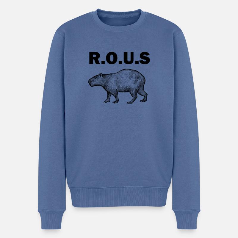 Capybara - Männer Premium Bio Pullover - Taubenblau