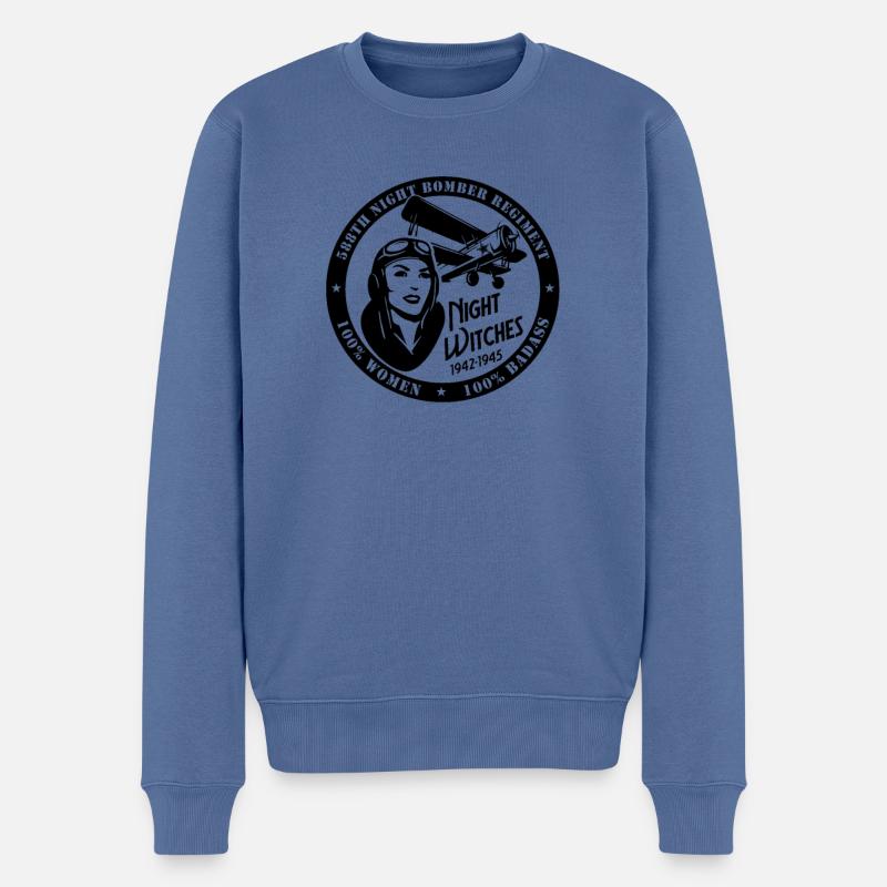 Nachthexen - Männer Premium Bio Pullover - Taubenblau