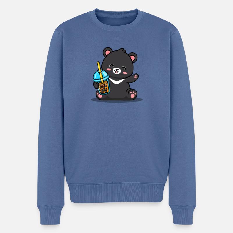 Taiwan - Männer Premium Bio Pullover - Taubenblau