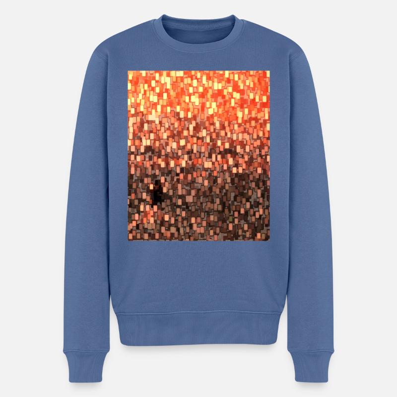 würfel sunset 2 1 - Männer Premium Bio Pullover - Taubenblau