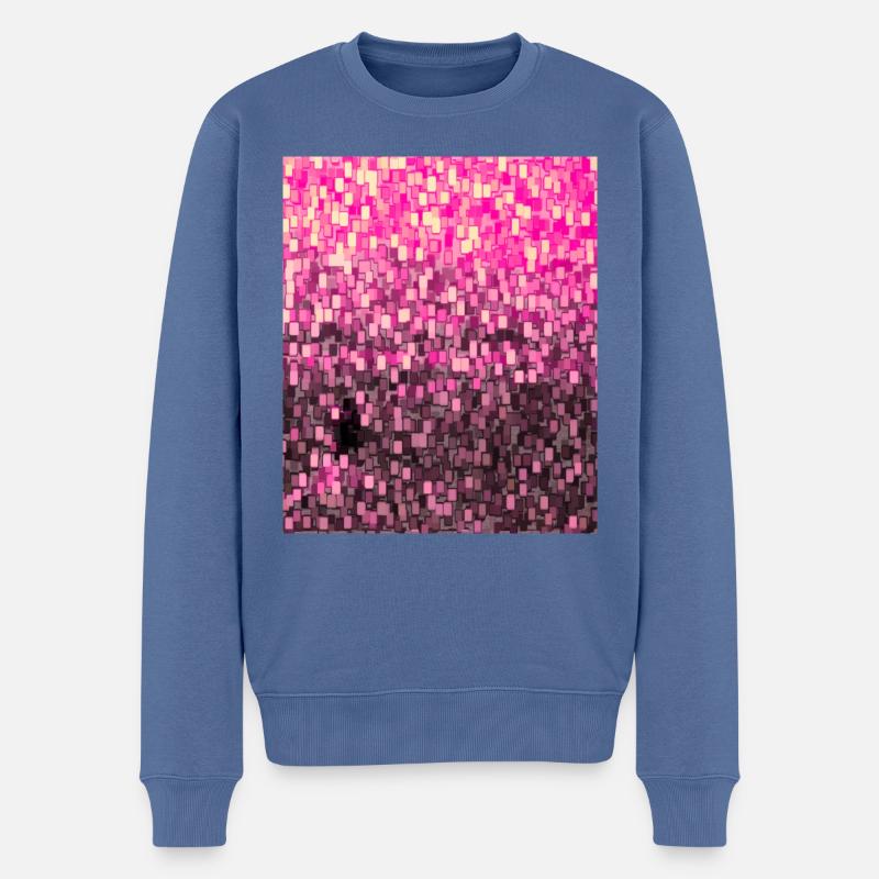 würfel sunset 2 3 - Männer Premium Bio Pullover - Taubenblau
