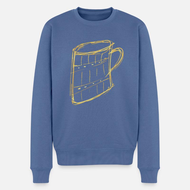 krug for black - Männer Premium Bio Pullover - Taubenblau