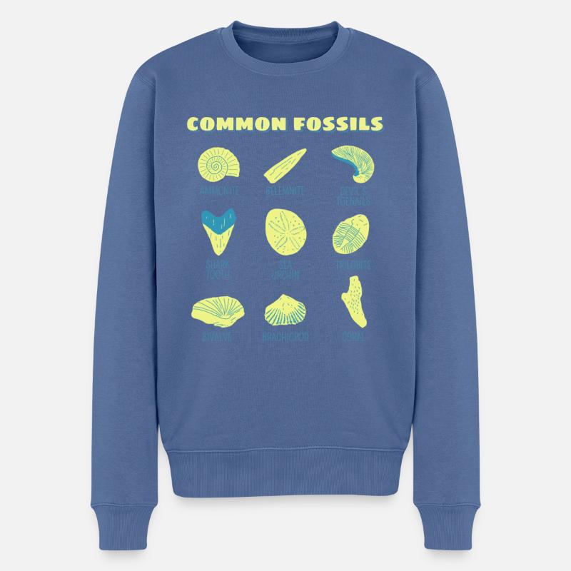 Fossilien Sammlung Geschenk Fossil Jäger - Männer Premium Bio Pullover - Taubenblau
