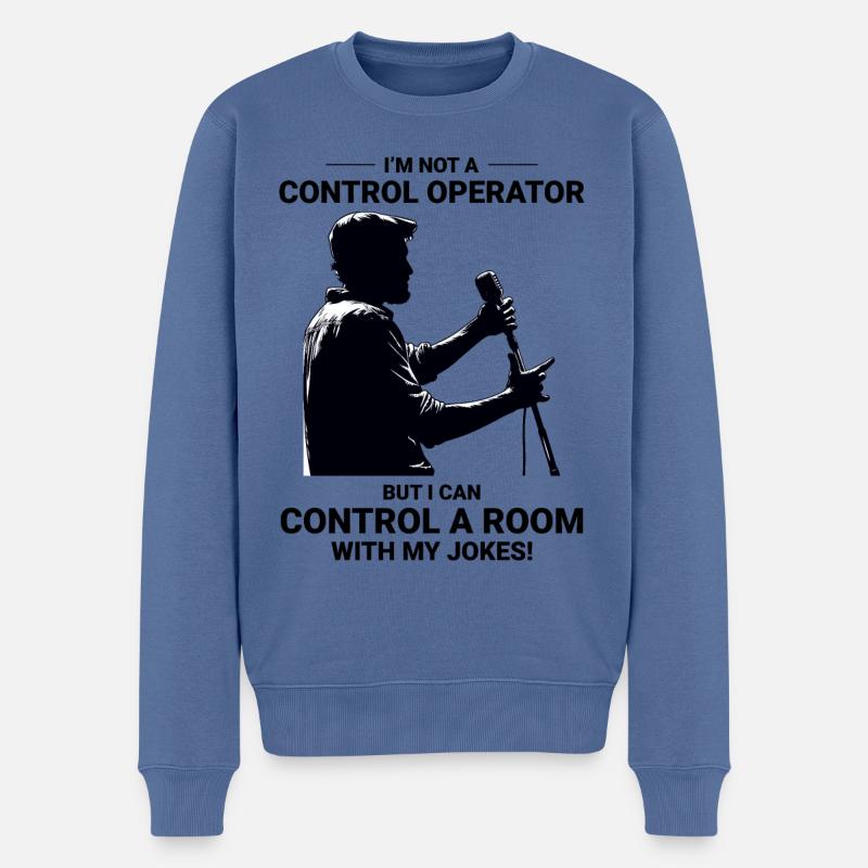 Amateurfunker Stand-up-Comedy-Kontrollraum - Männer Premium Bio Pullover - Taubenblau