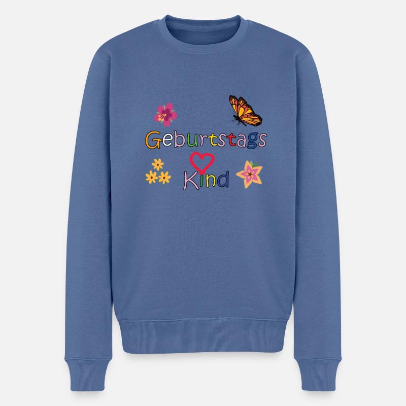 Geburtstagskind Kinder Geburtstag - Männer Premium Bio Pullover - Taubenblau