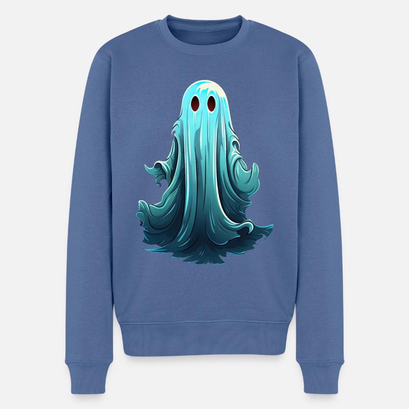 Geisterscheinung - Männer Premium Bio Pullover - Taubenblau