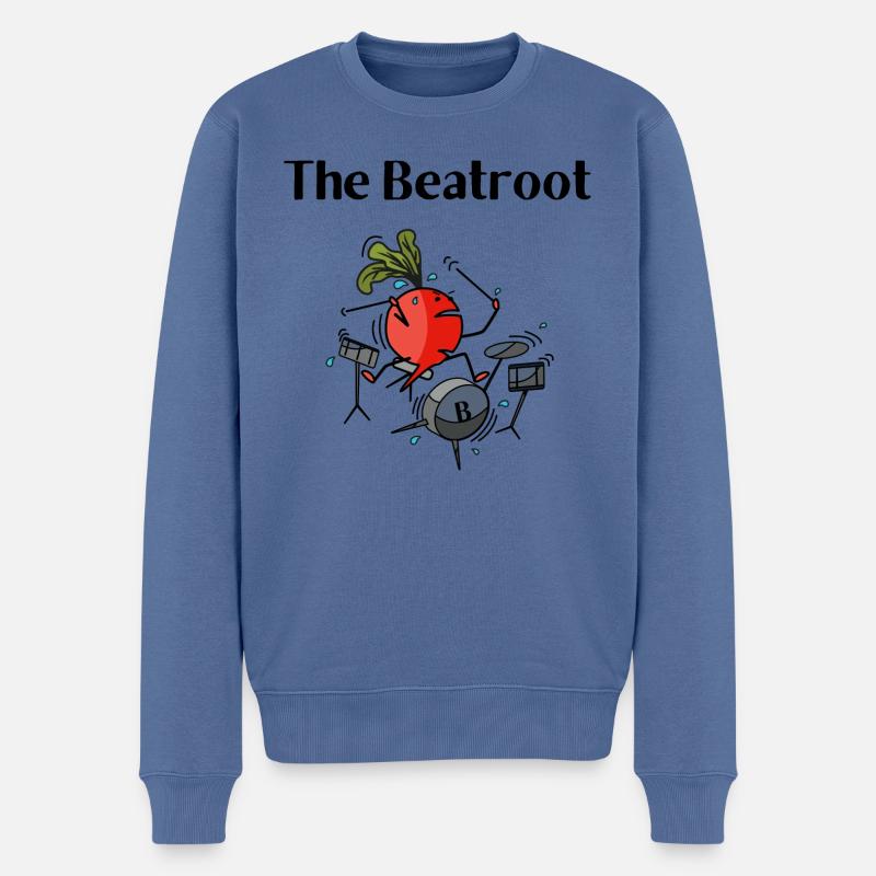 Beetroot drummer - Pull Premium bio Homme - bleu pigeon