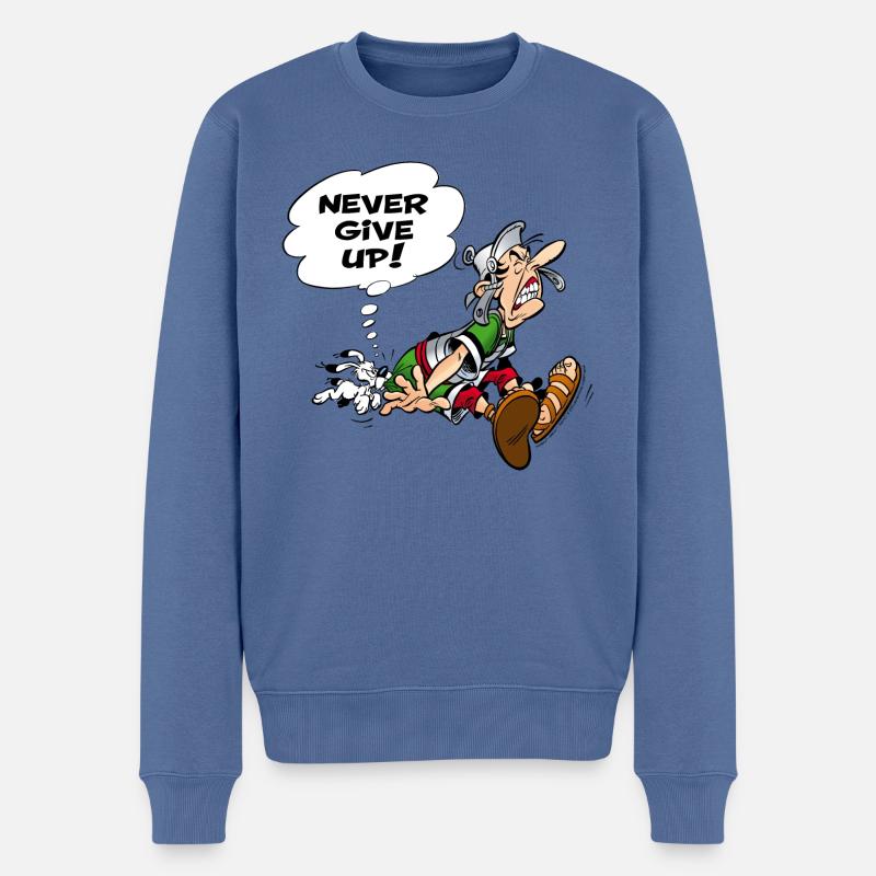Asterix & Obelix Never Give Up - Pull Premium bio Homme - bleu pigeon