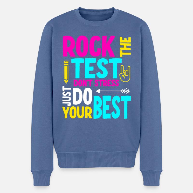 Rock den Test - Männer Premium Bio Pullover - Taubenblau