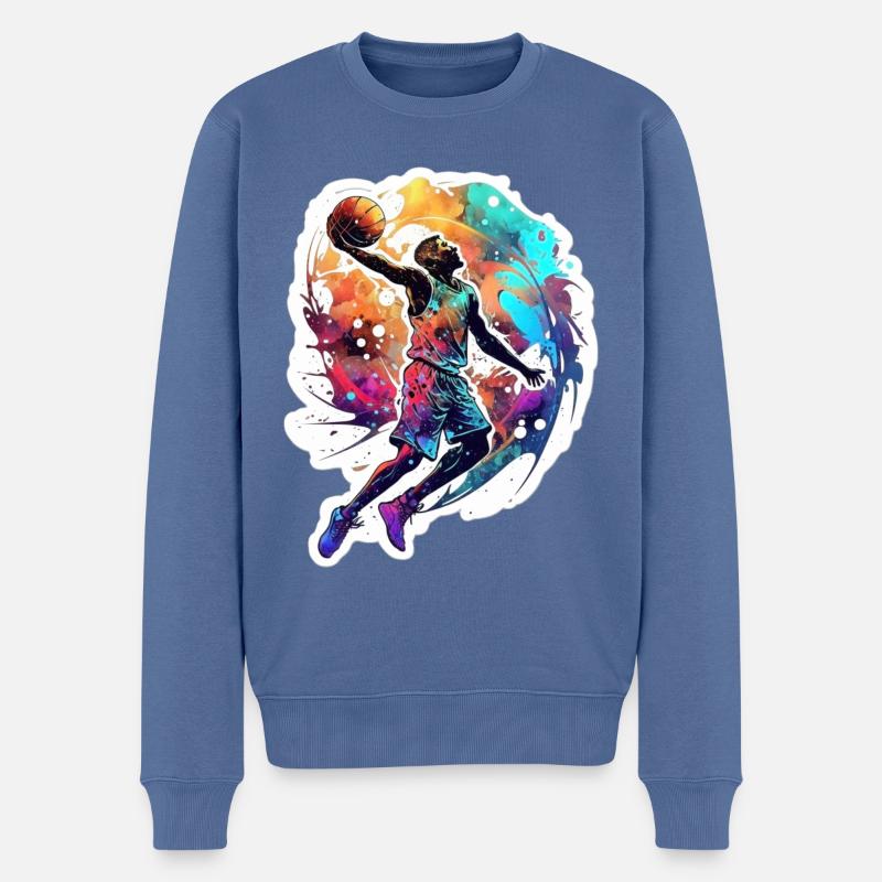 Basketteur - Pull Premium bio Homme - bleu pigeon
