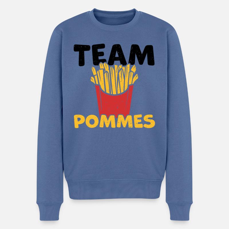 Frites d'équipe - Pull Premium bio Homme - bleu pigeon