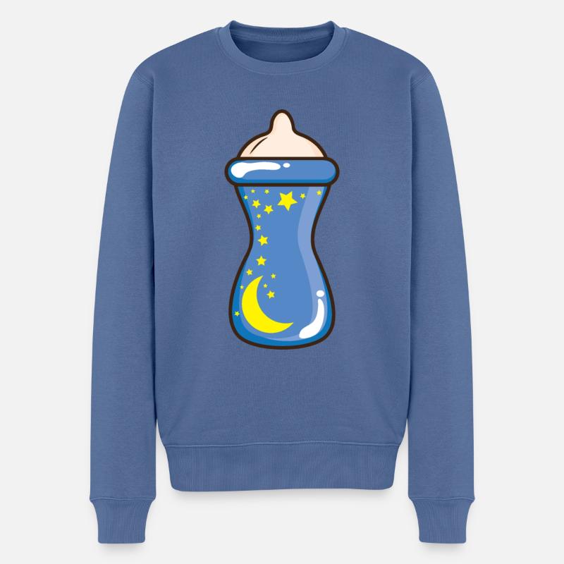 Biberon mignon - Pull Premium bio Homme - bleu pigeon
