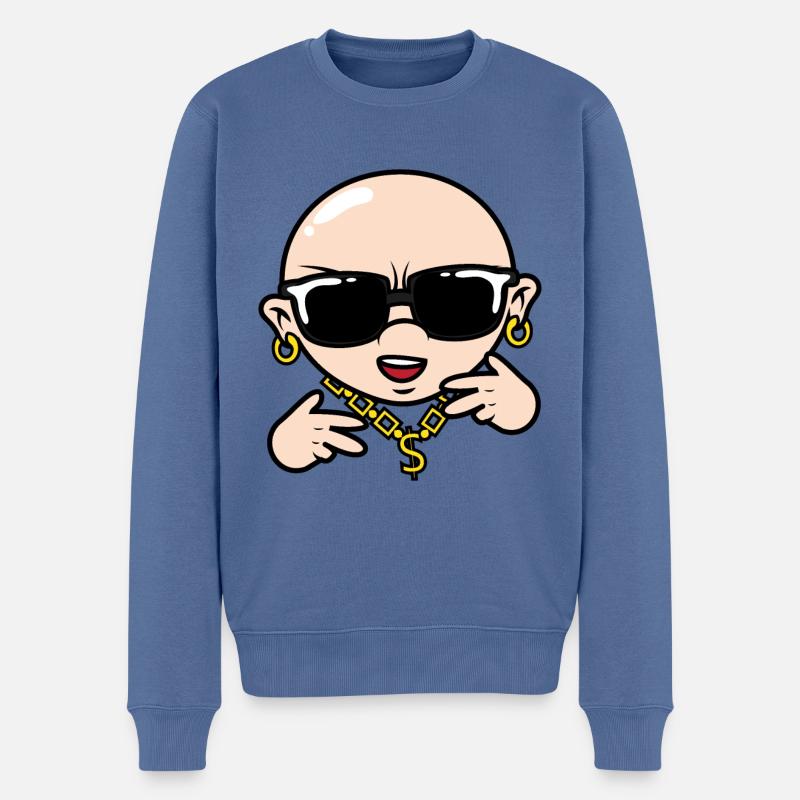 Bientôt un gars hip hop - Pull Premium bio Homme - bleu pigeon