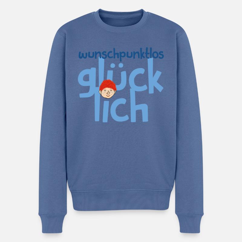 Le Grumeau Wunschpunktlos Glücklich - Pull Premium bio Homme - bleu pigeon