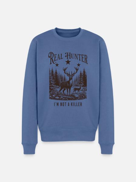 hunter man - Men's Premium Organic Jumper - stone blue