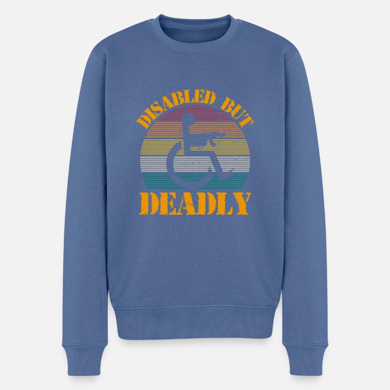 Disbaled but Deadly - Männer Premium Bio Pullover - Taubenblau