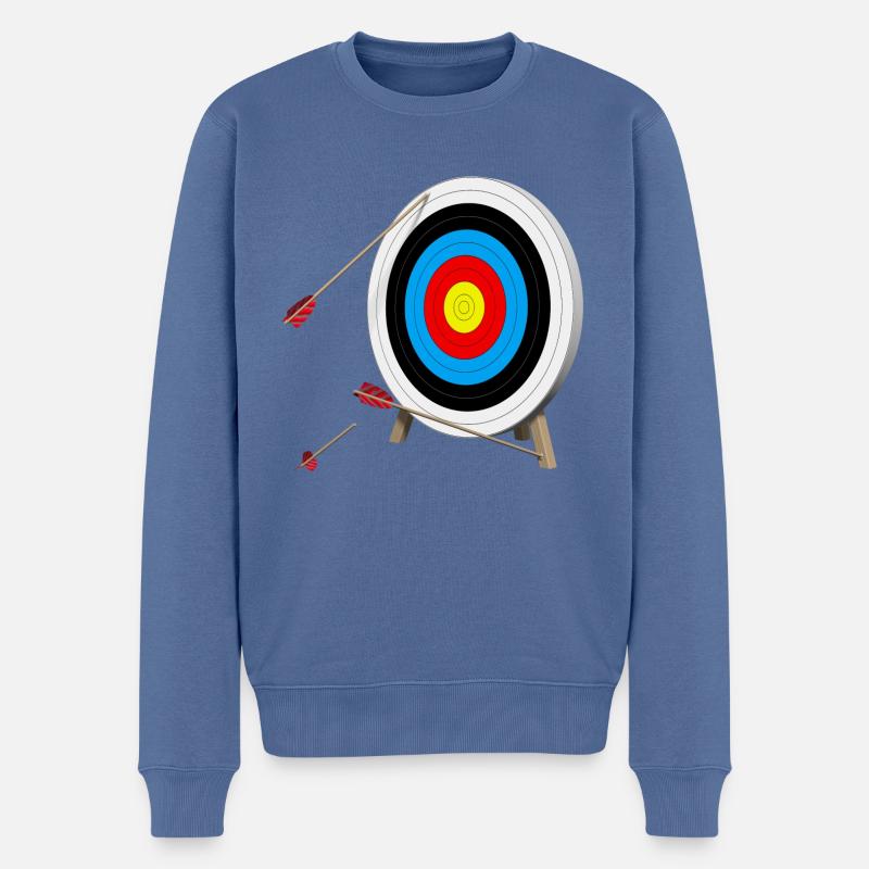 Zielscheibe daneben - Männer Premium Bio Pullover - Taubenblau