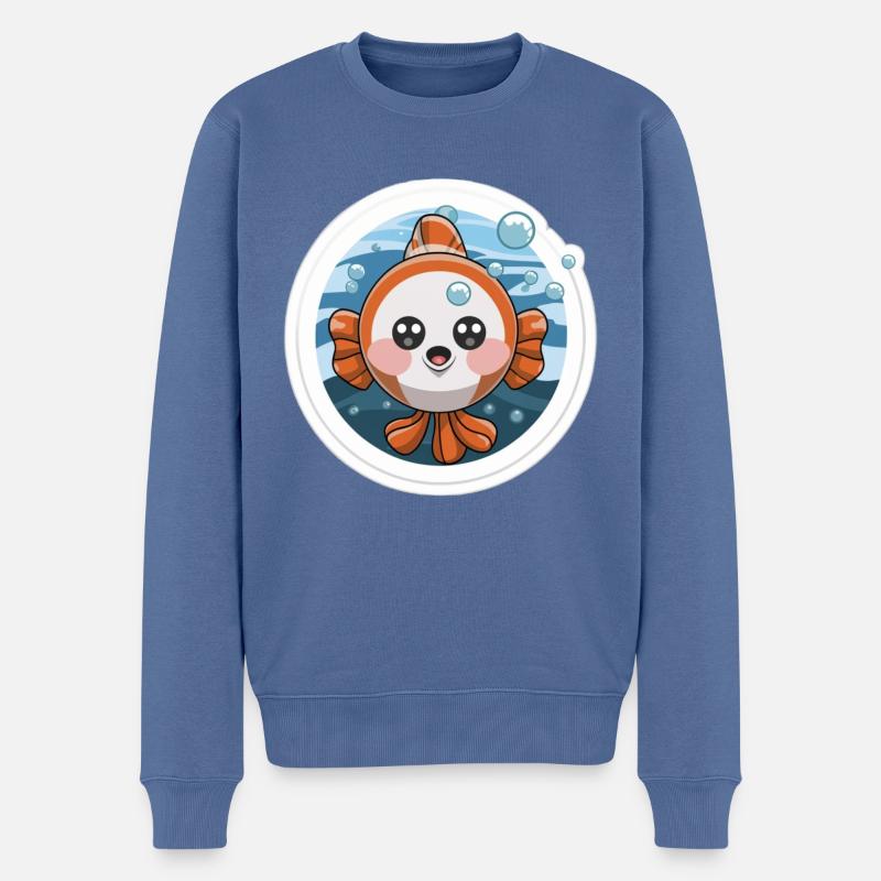 Amateur de poissons-clowns - Pull Premium bio Homme - bleu pigeon