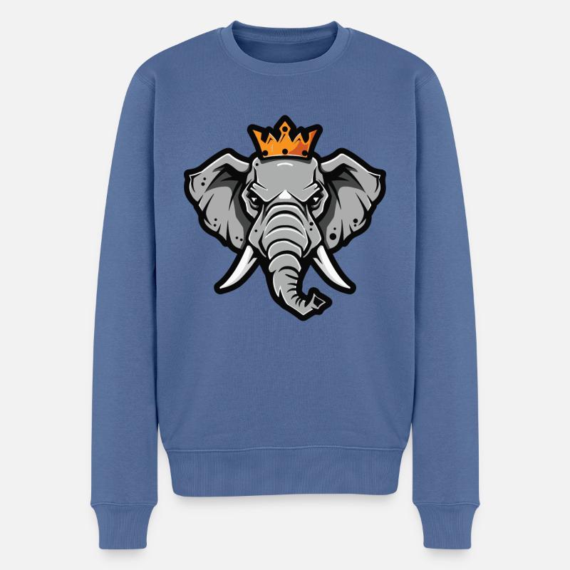 Couronne d'éléphant - Pull Premium bio Homme - bleu pigeon