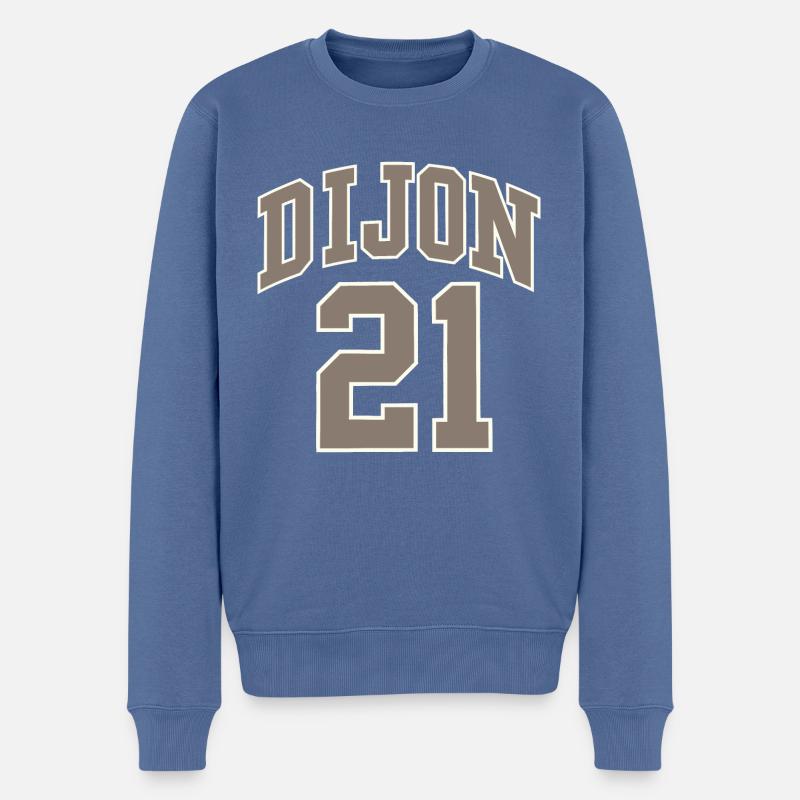 Dijon 21 - Pull Premium bio Homme - bleu pigeon