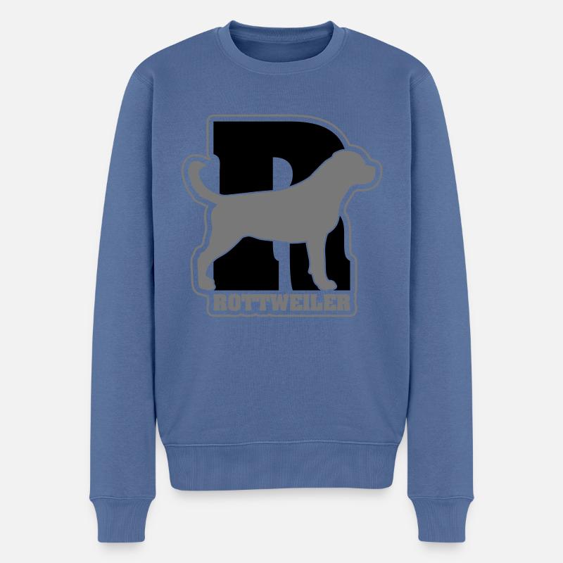ROTTWEILER Hunde Hund Wilsigns - Männer Premium Bio Pullover - Taubenblau