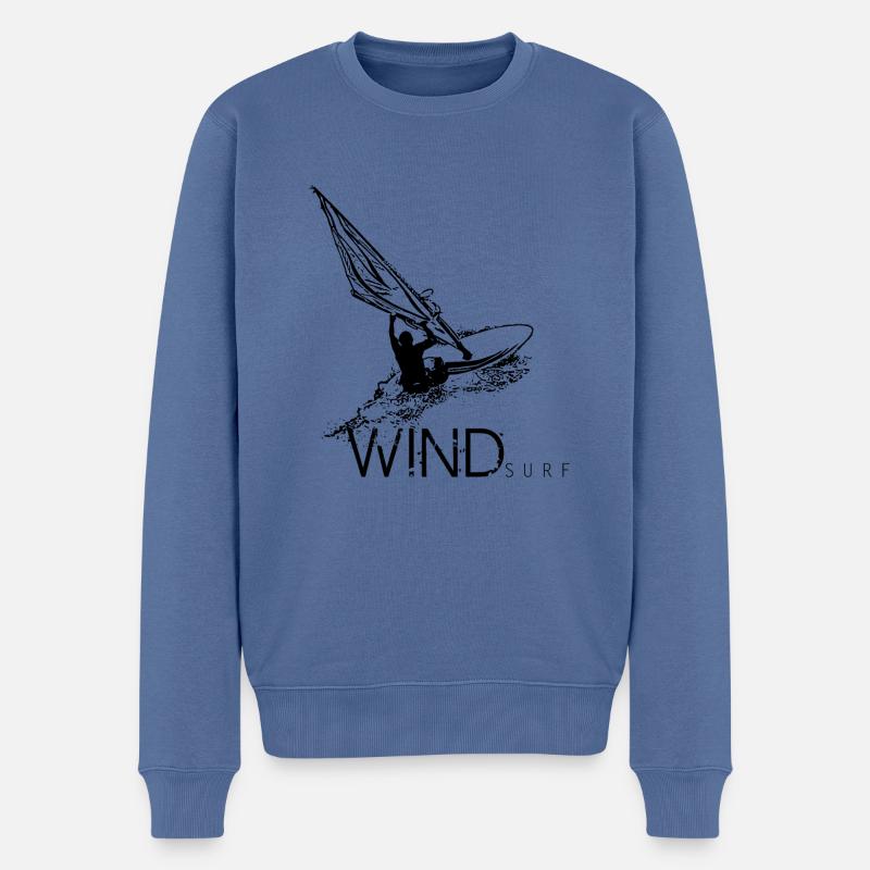 Windsurf - Männer Premium Bio Pullover - Taubenblau