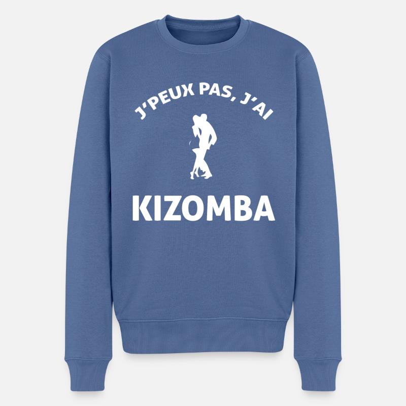 JE PEUX J AI KIZOMBA - Pull Premium bio Homme - bleu pigeon
