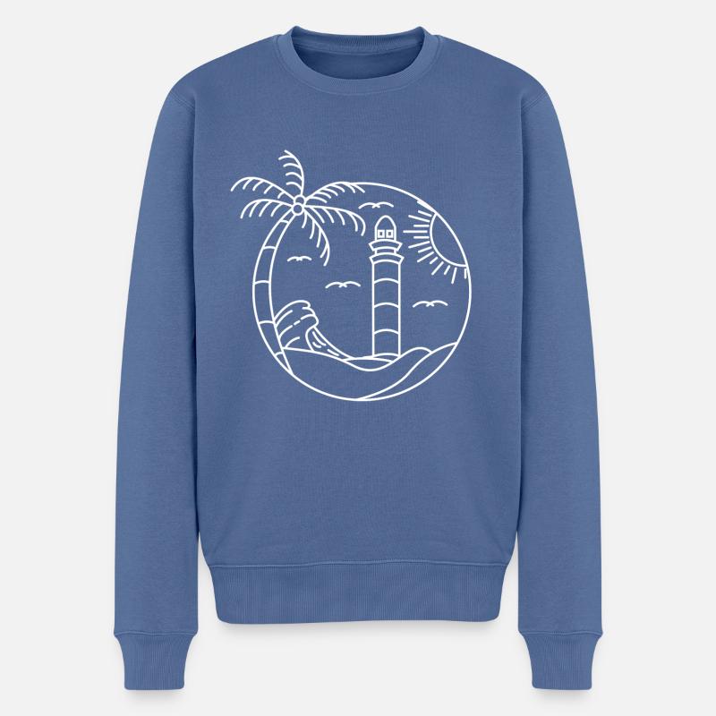 lighthouse wt - Pull Premium bio Homme - bleu pigeon