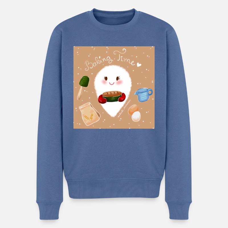 Cuire - Pull Premium bio Homme - bleu pigeon