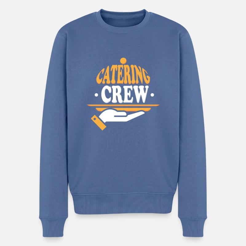 Catering Crew Caterer Essen servieren Service Team - Männer Premium Bio Pullover - Taubenblau