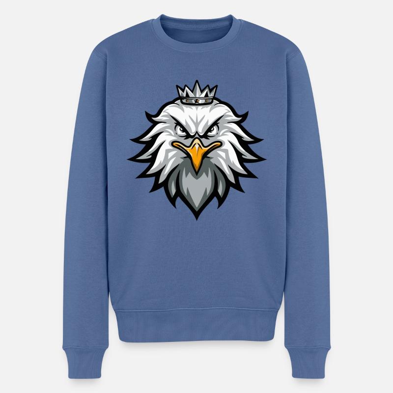 Couronne d'aigle - Pull Premium bio Homme - bleu pigeon