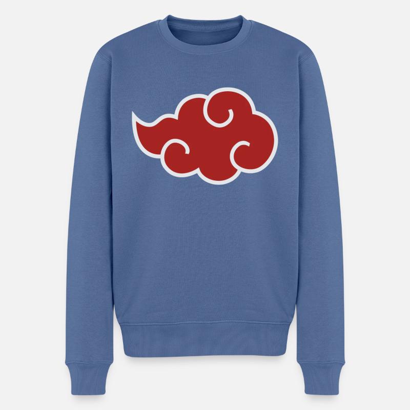 Naruto Shippuden Akatsuki-Wolke - Männer Premium Bio Pullover - Taubenblau