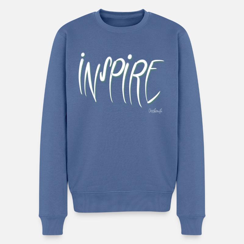 Inspire - Pull Premium bio Homme - bleu pigeon