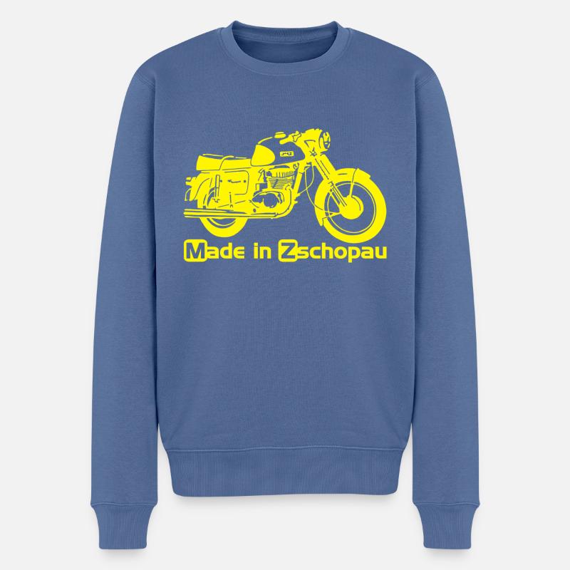 MZ ETS 250 - Männer Premium Bio Pullover - Taubenblau