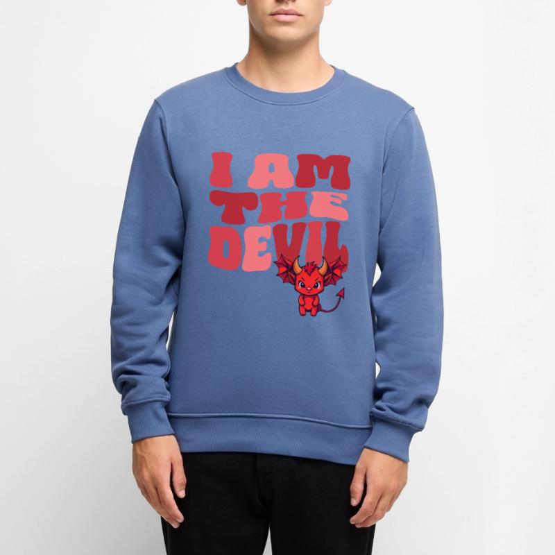 Devil Little Devil Devil Devil Woman Devil Guy Men's Premium Organic Jumper