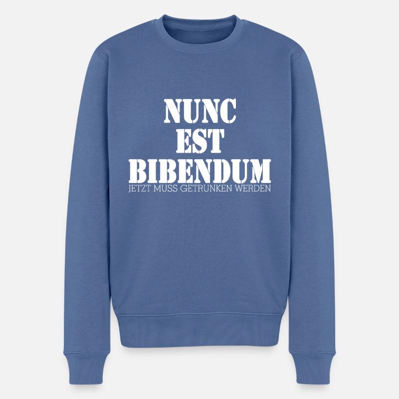nunc est bibendum weiss - Männer Premium Bio Pullover - Taubenblau
