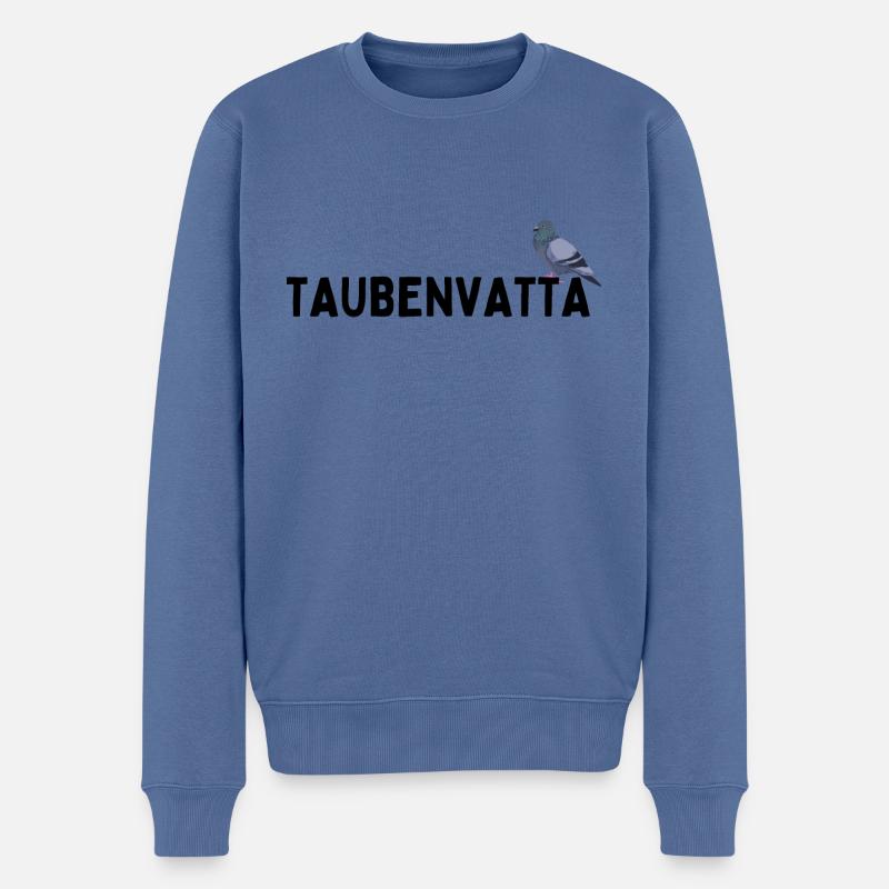 Taubenvatta Taubenvater Brieftaube Geburtstag - Männer Premium Bio Pullover - Taubenblau