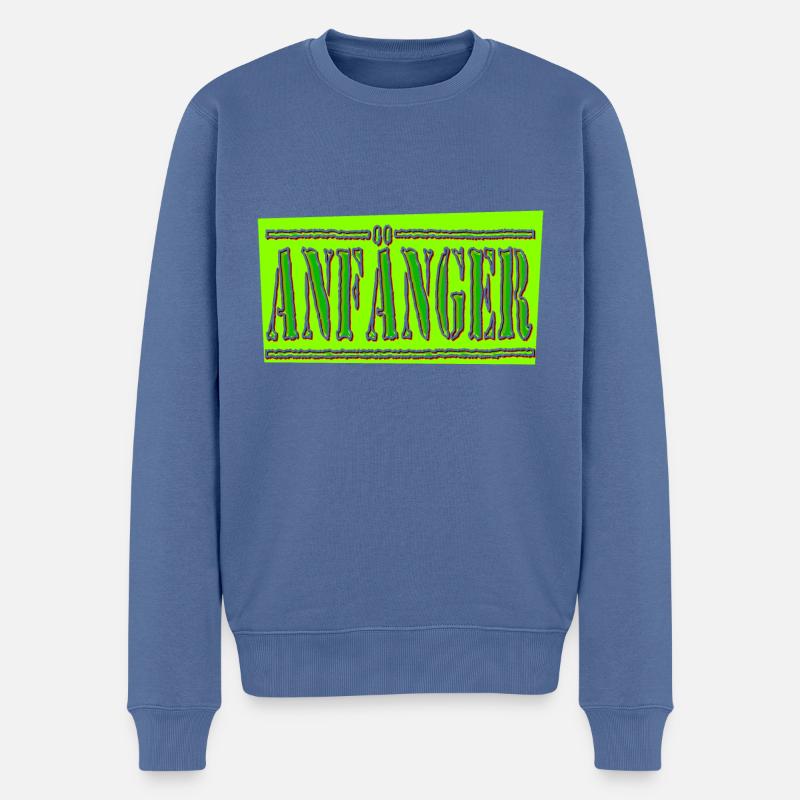 anfänger hell - Männer Premium Bio Pullover - Taubenblau