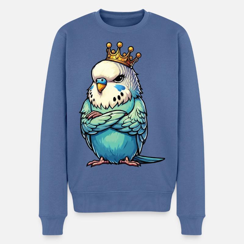 Wellensittich Wellensittichbesitzer Wellensittiche - Männer Premium Bio Pullover - Taubenblau