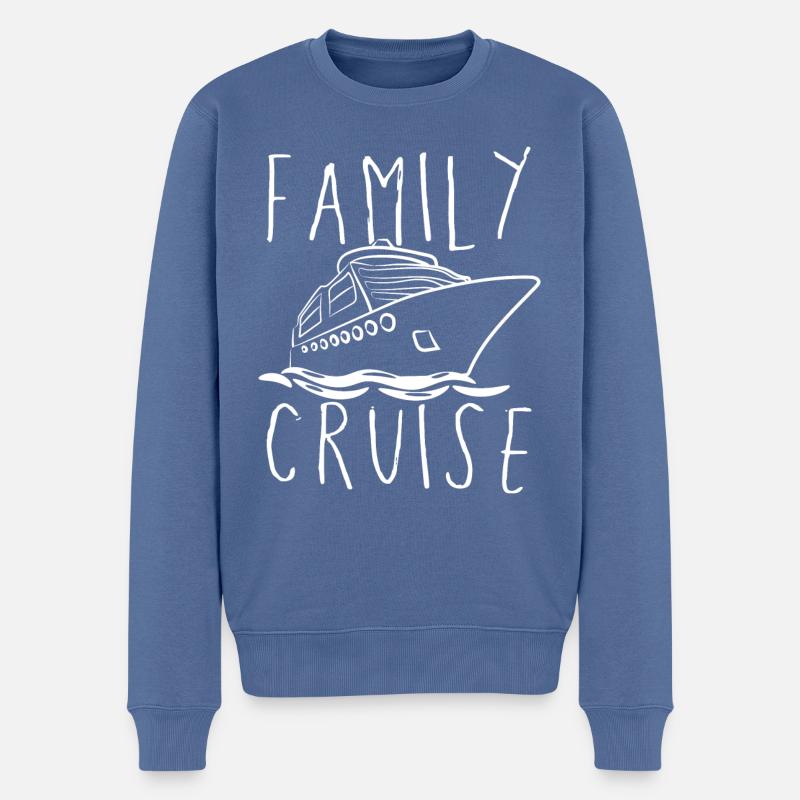 Croisière familiale - Pull Premium bio Homme - bleu pigeon