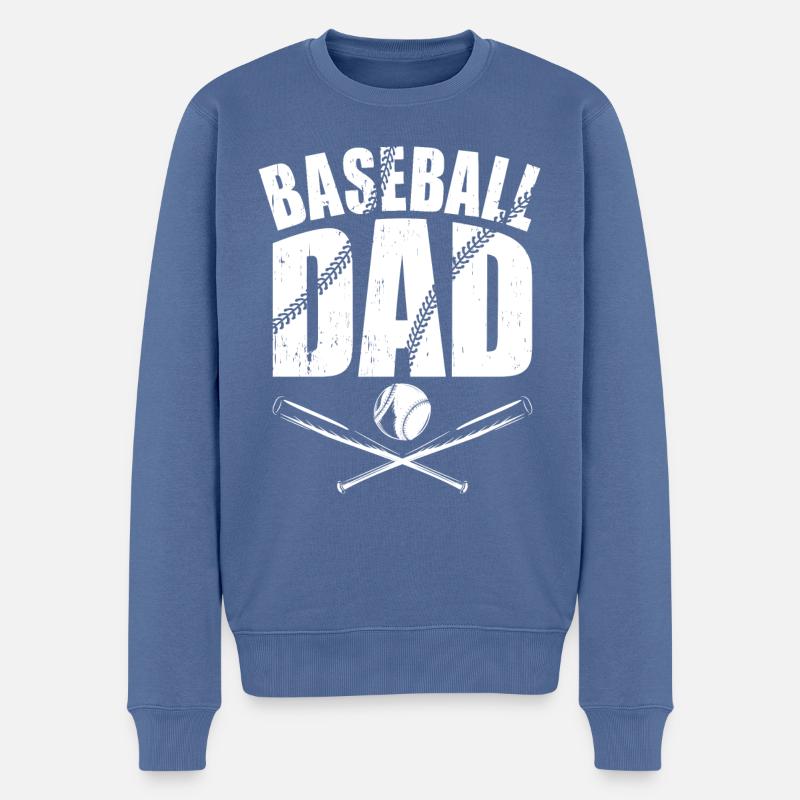 Baseball Dad - Männer Premium Bio Pullover - Taubenblau