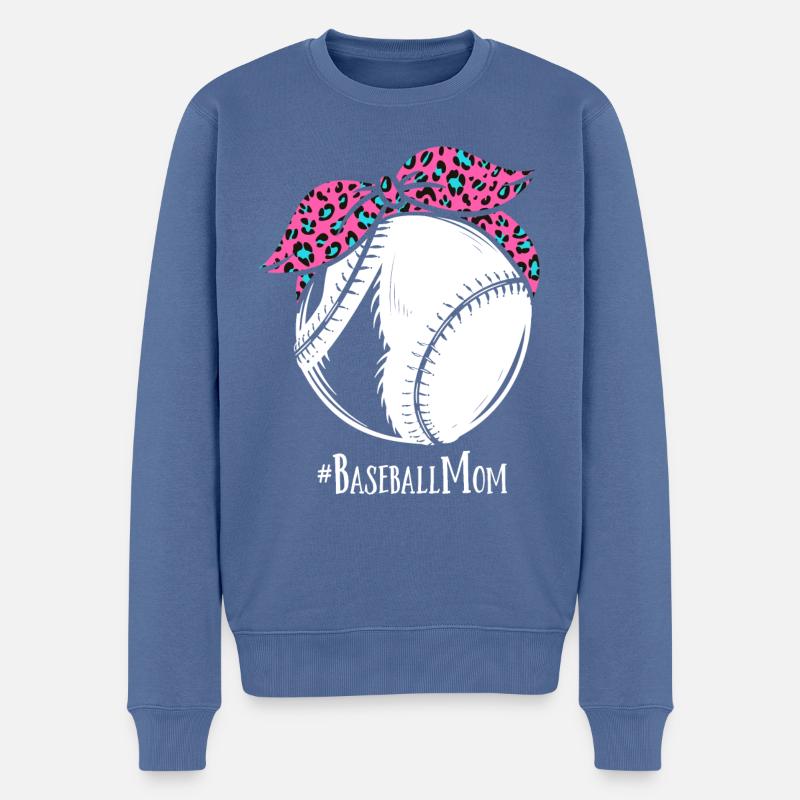 Maman de baseball - Pull Premium bio Homme - bleu pigeon