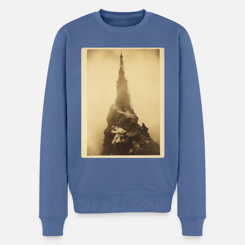 La Flèche - Pull Premium bio Homme - bleu pigeon