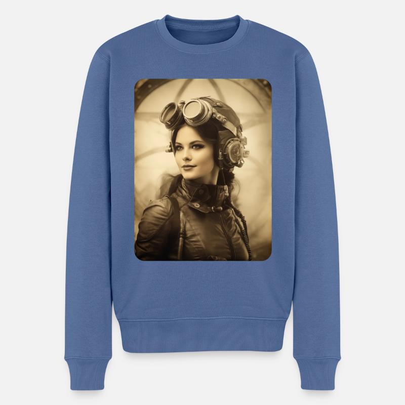 Prêt pour le décollage - Pull Premium bio Homme - bleu pigeon