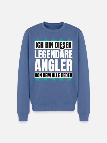 Ich bin dieser legendäre Angler - Männer Premium Bio Pullover - Taubenblau