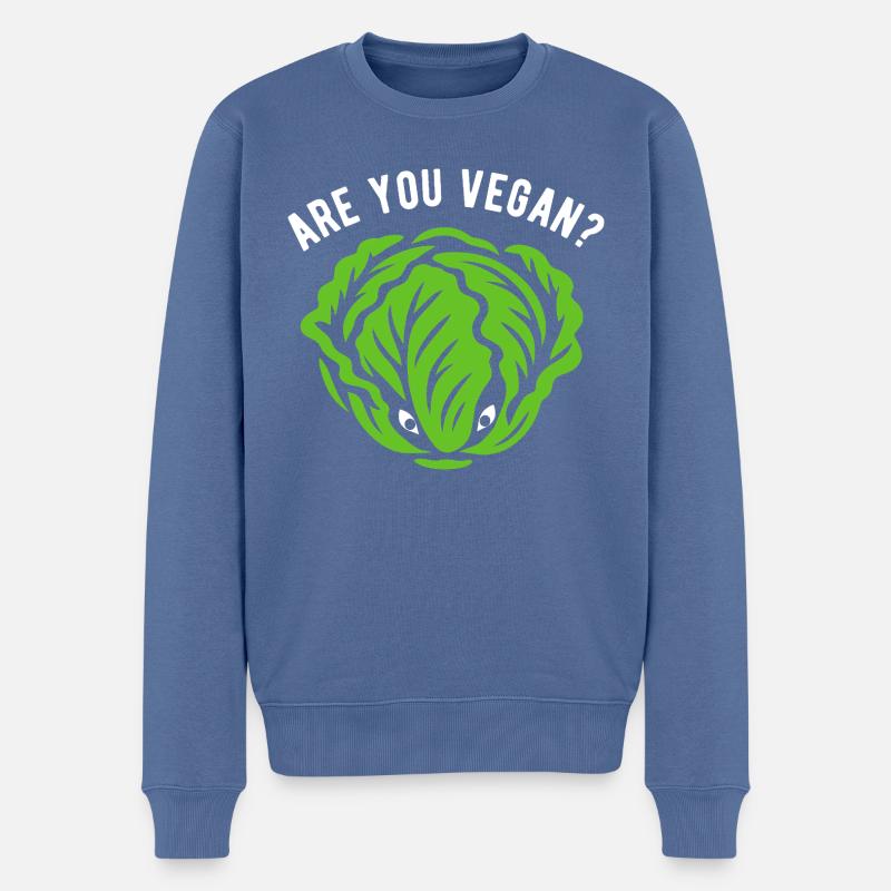 Salade - Êtes-vous végétalien ? - Régime végétalien - Pull Premium bio Homme - bleu pigeon
