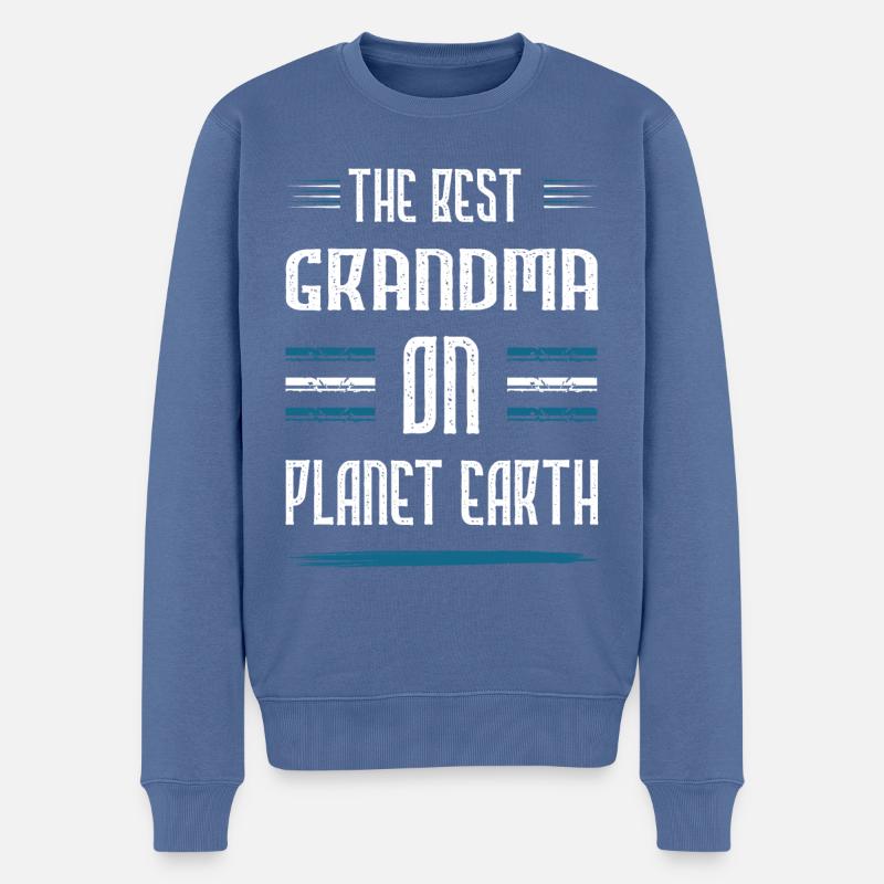 Meilleur dicton de grand-mère - Pull Premium bio Homme - bleu pigeon