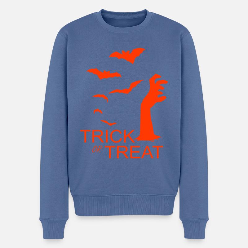 MAIN DE ZOMBIE D’HALLOWEEN - Pull Premium bio Homme - bleu pigeon