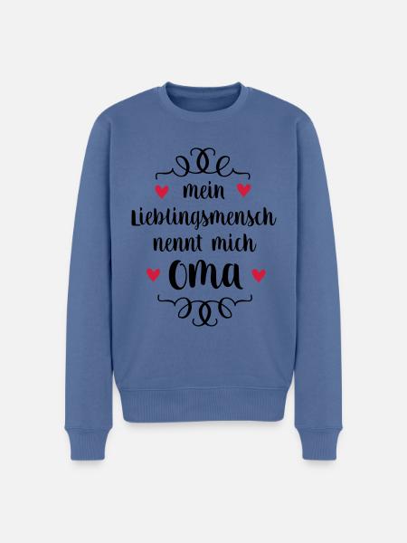 Oma - Männer Premium Bio Pullover - Taubenblau